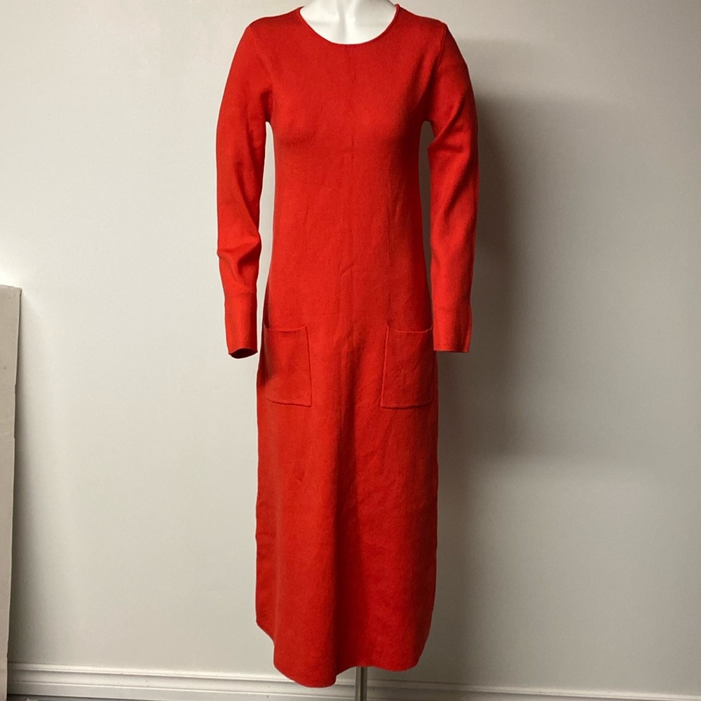 ZARA Knit Midi Dress Vibrant Ref Size small